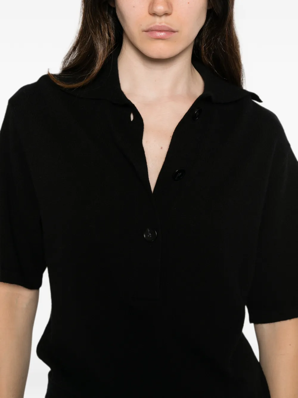 Christopher Esber Monument polotop met korte mouwen en maxi-dress Zwart