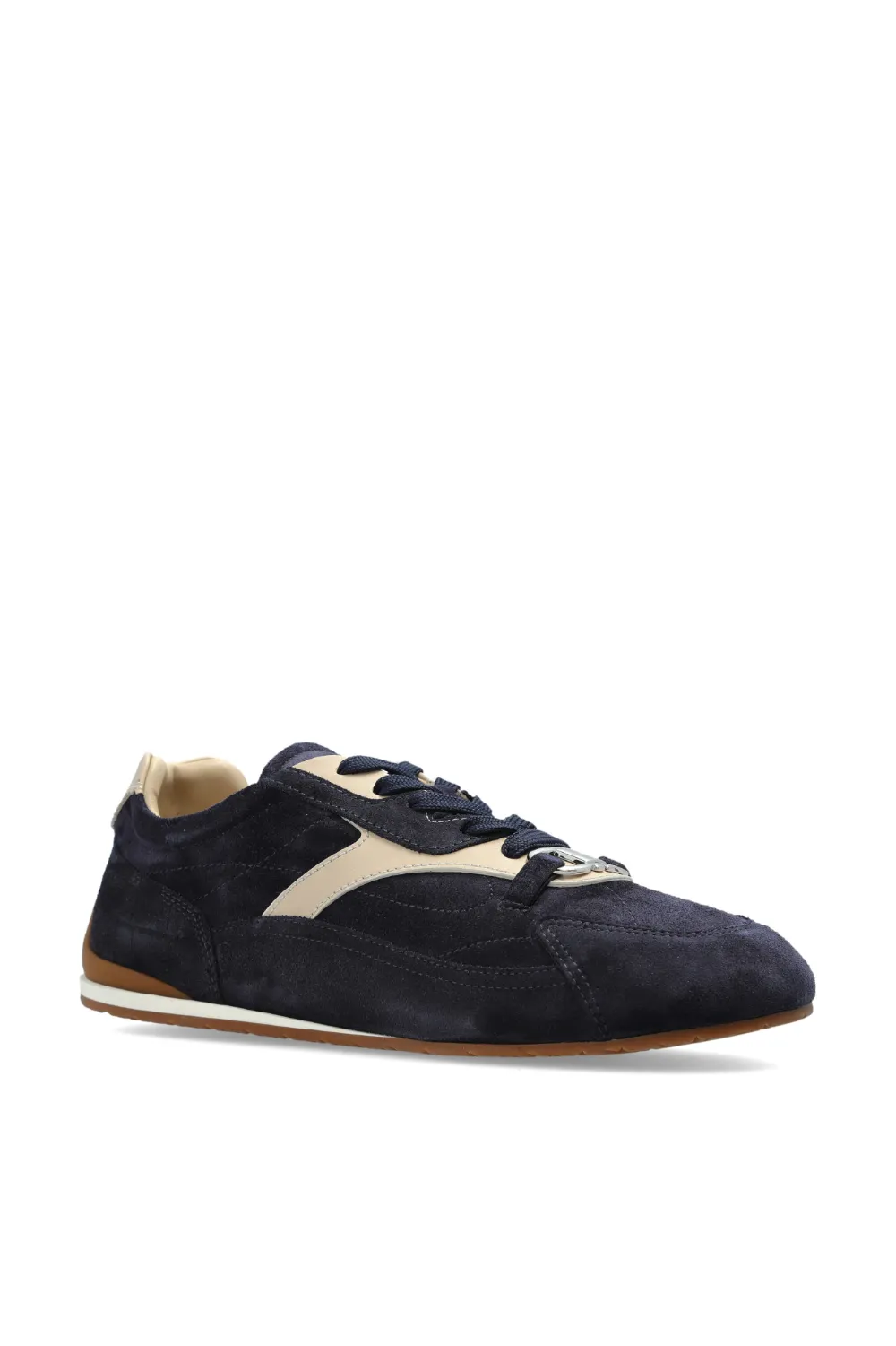 Ferragamo 간치니 스웨이드 패널 스니커즈 In Blue