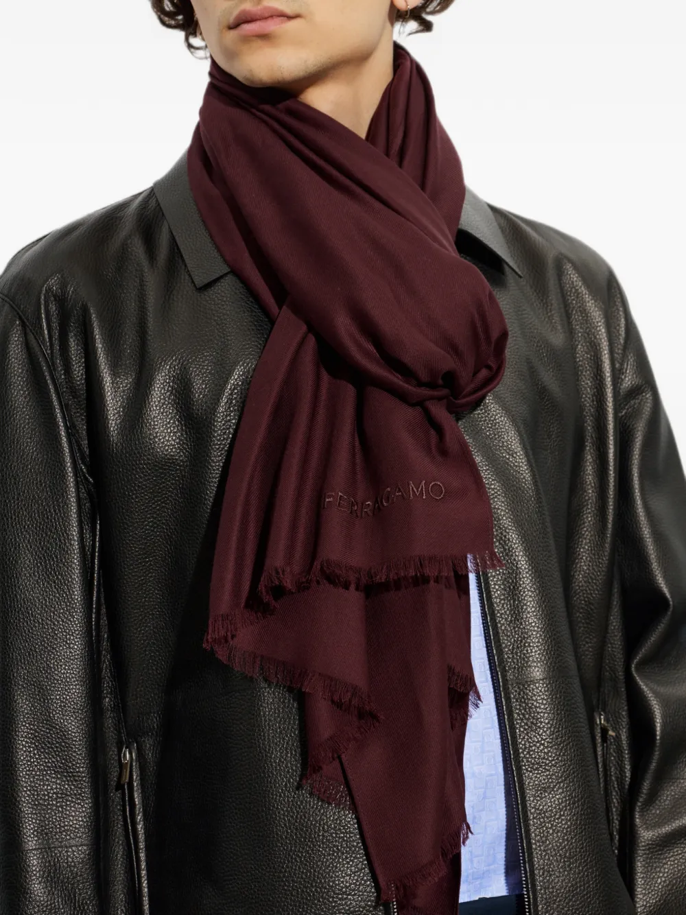 Ferragamo Kasjmier sjaal Rood