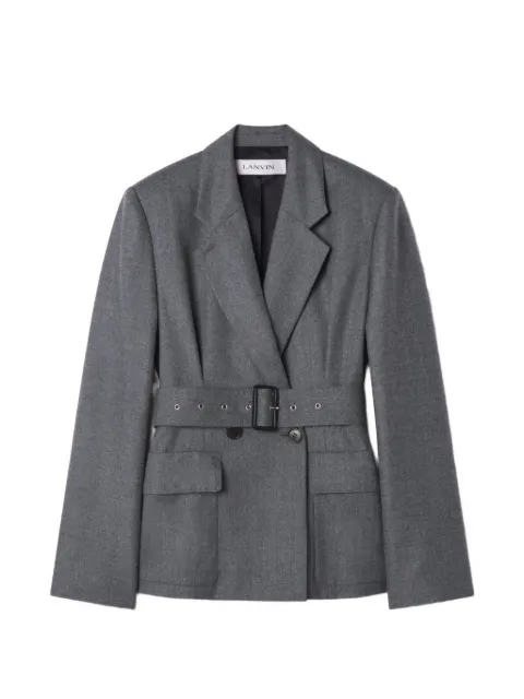 Lanvin belted jacket in wool flannel