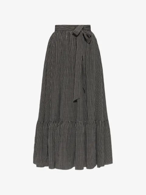 Chloé geometric-print tiered midi skirt