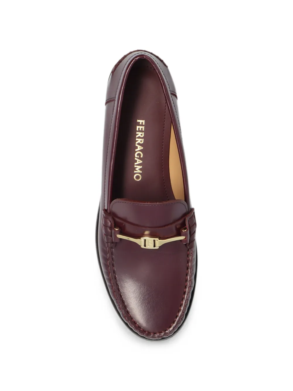 Ferragamo Harry leren loafers Rood
