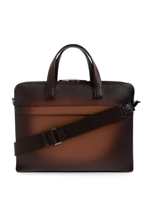 Ferragamo gradient-effect leather briefcase