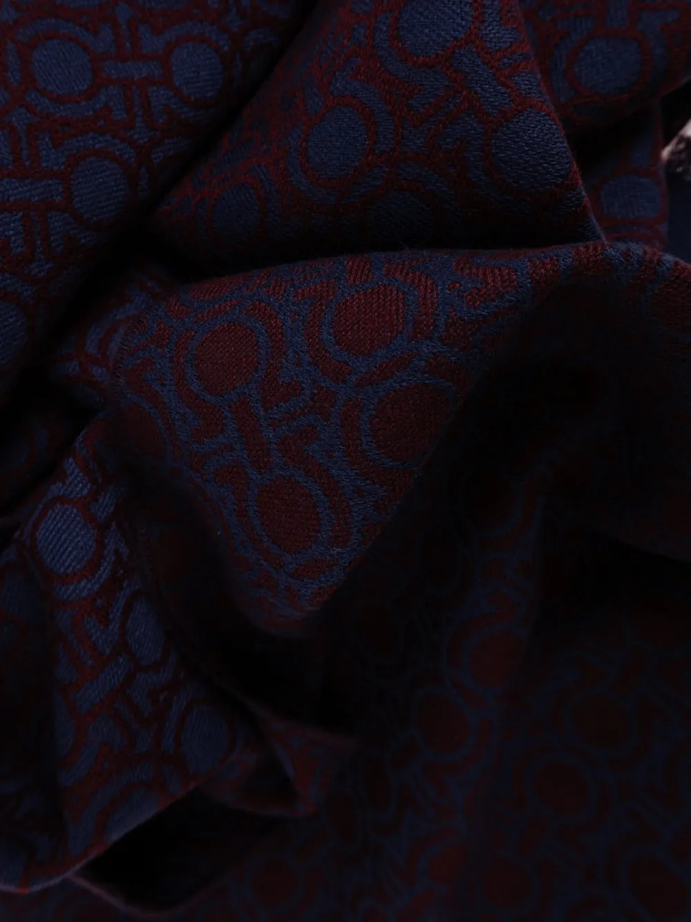 Ferragamo Sjaal met monogramprint Blauw