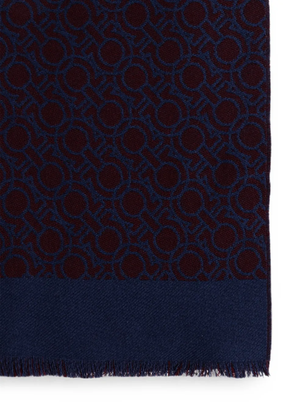 Ferragamo Sjaal met monogramprint Blauw
