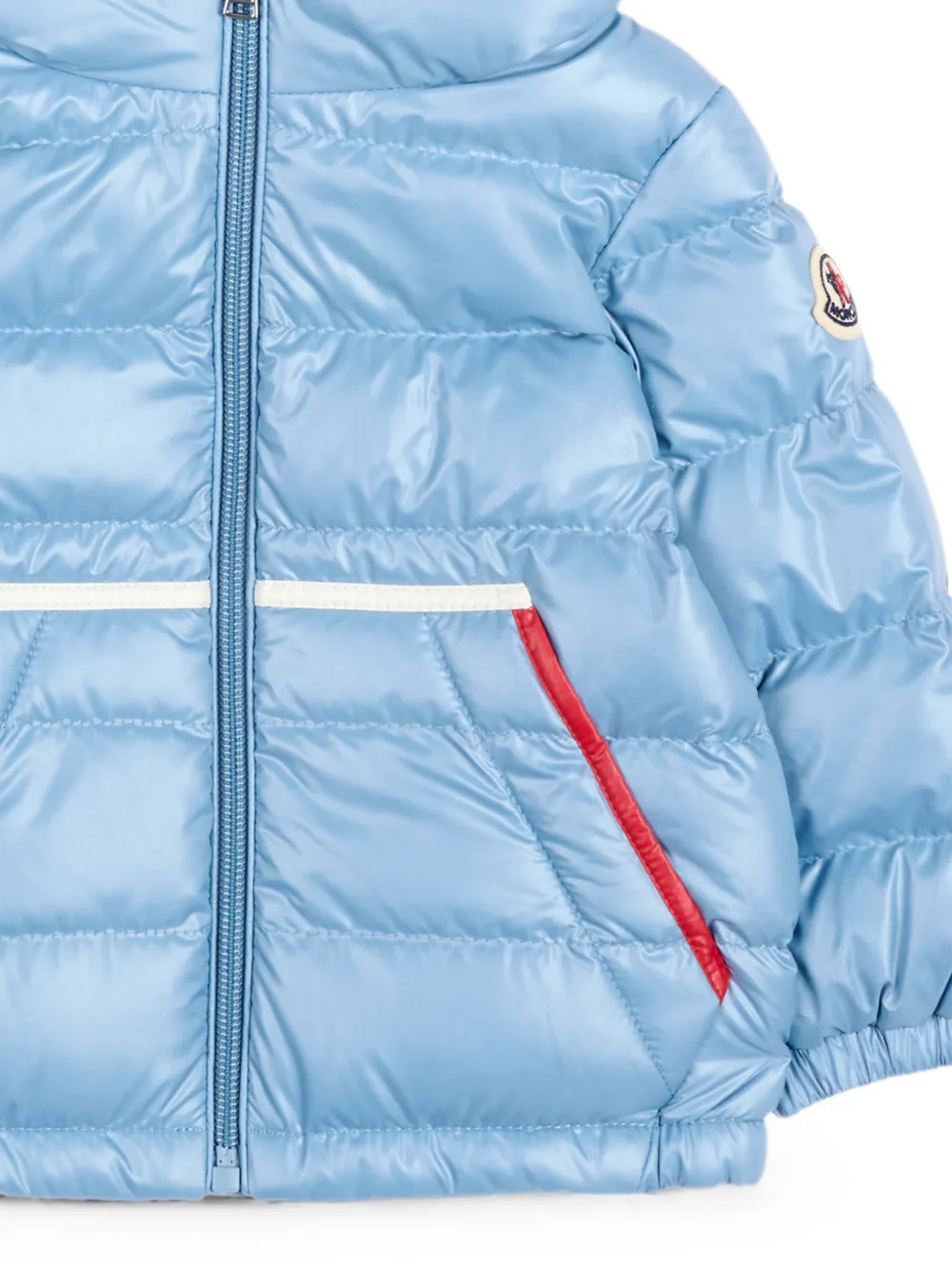 Moncler Enfant Icarus donsjack met capuchon Blauw
