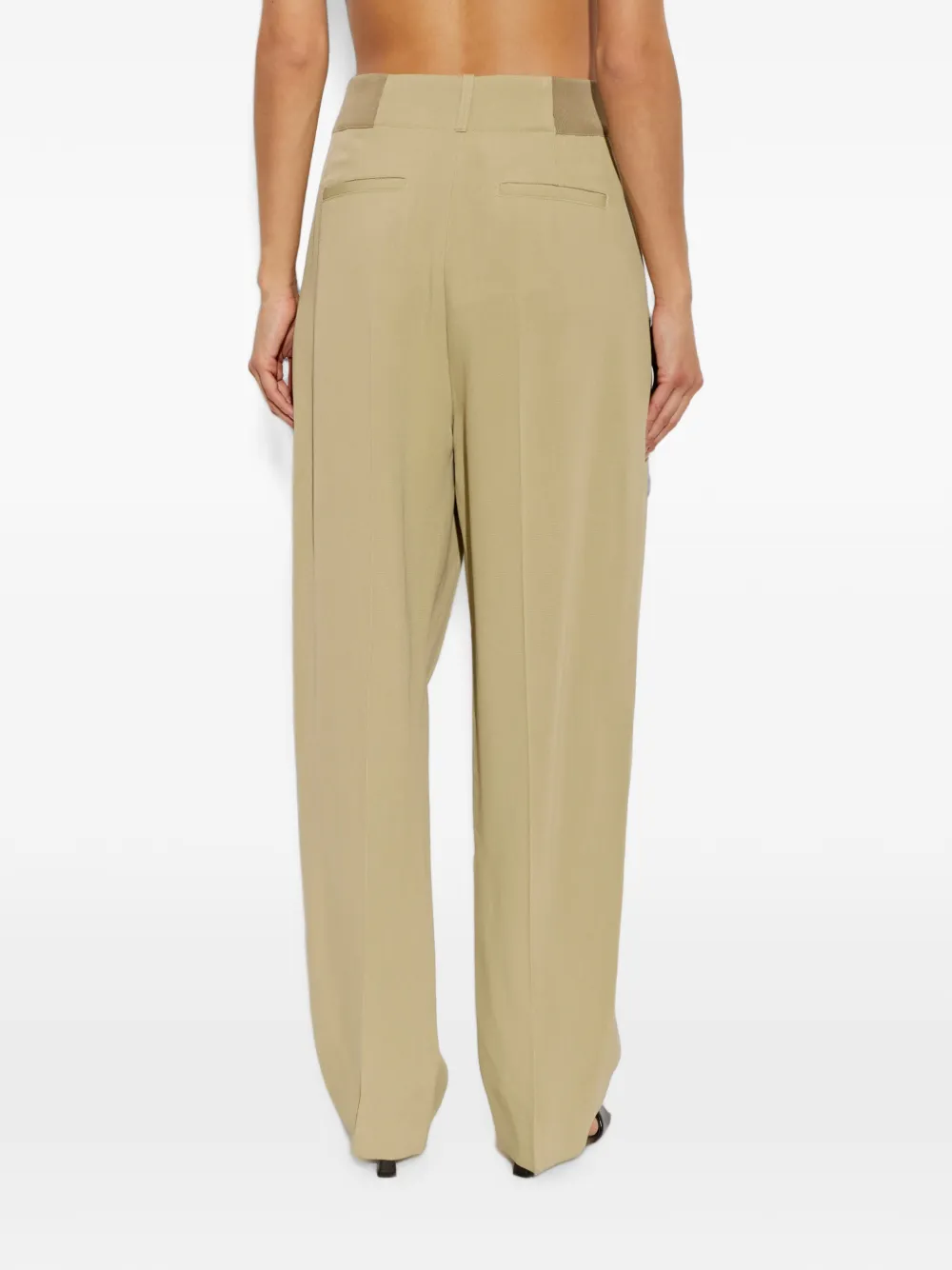 Victoria Beckham Straight plooibroek Beige