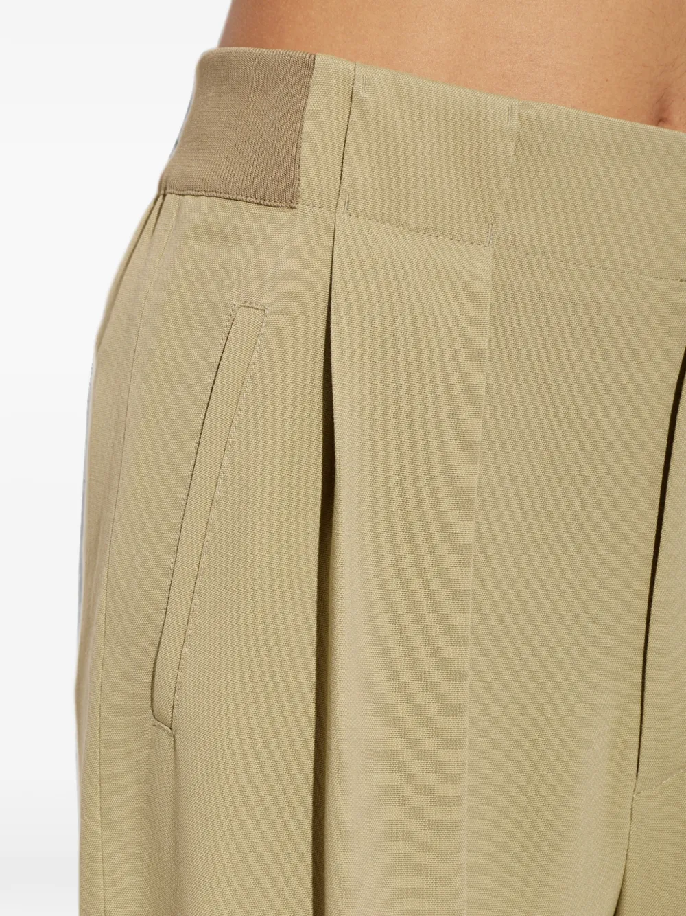 Victoria Beckham Straight plooibroek Beige