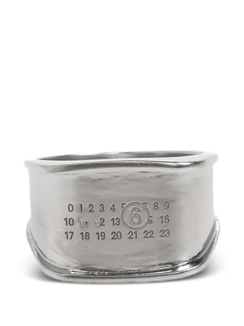 MM6 Maison Margiela logo-engraved signet ring