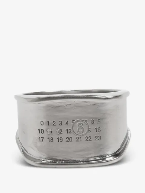 MM6 Maison Margiela logo-engraved signet ring