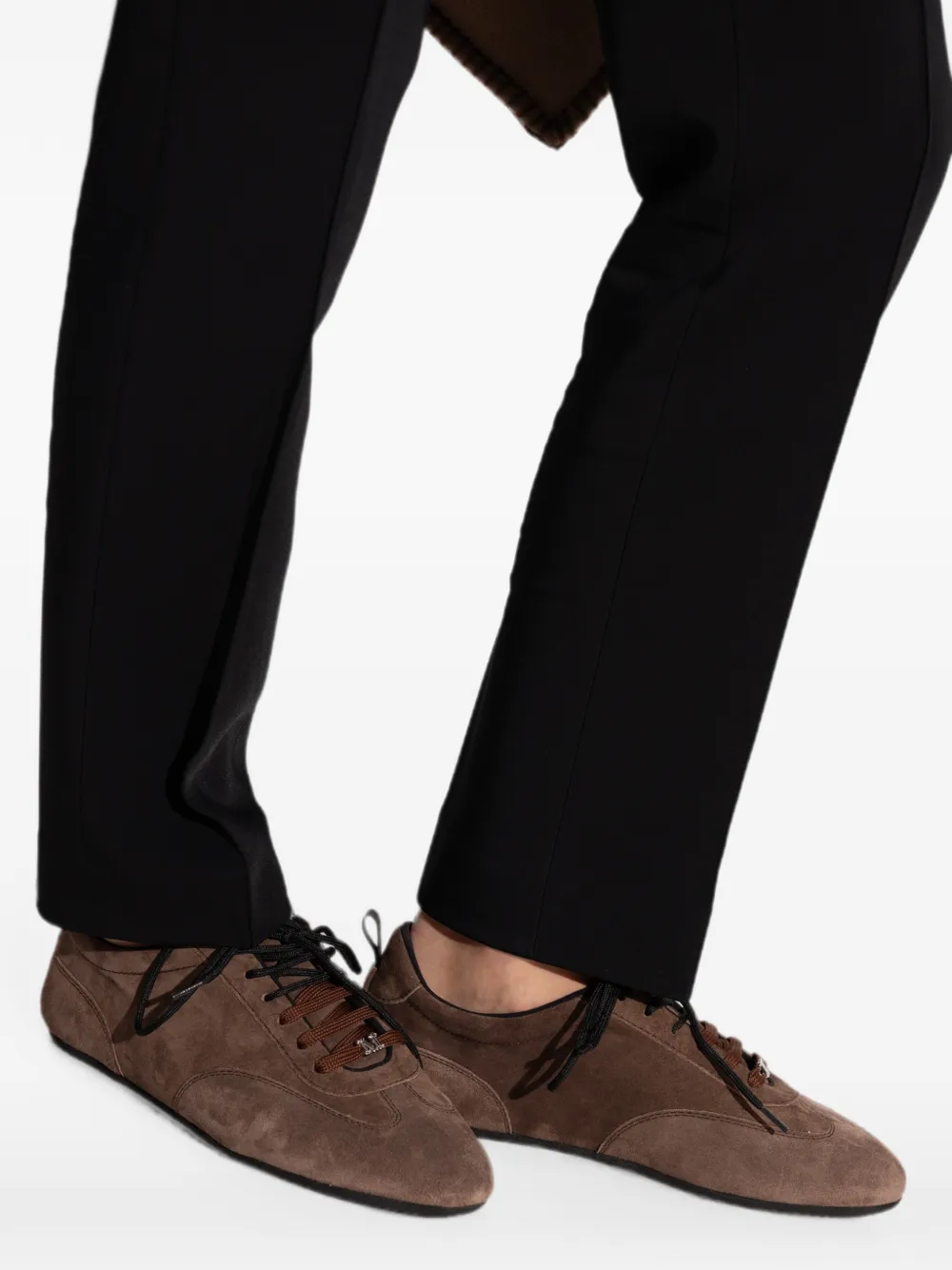 Max Mara Stecca suede sneakers Bruin