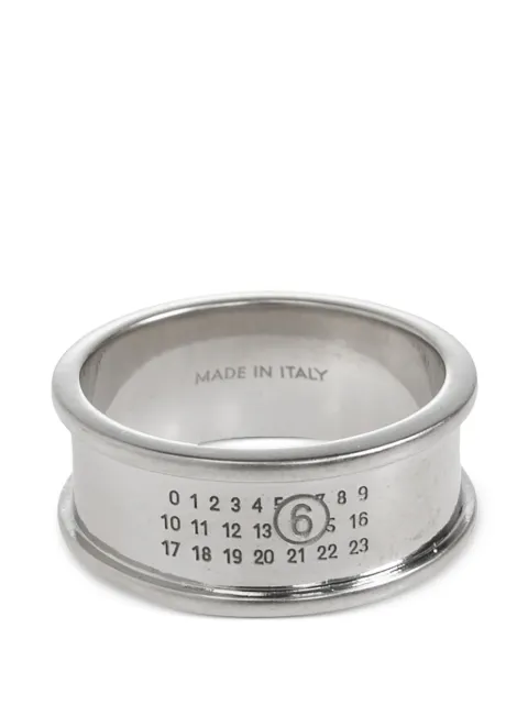MM6 Maison Margiela logo-engraved band ring