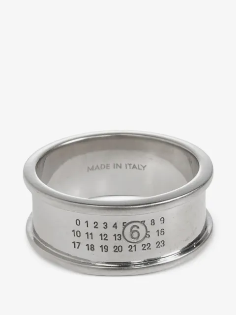MM6 Maison Margiela logo-engraved band ring