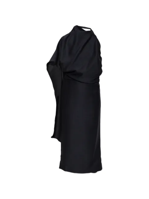 Róhe vestido midi drapeado con espalda descubierta