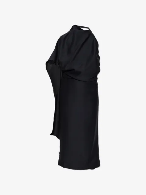 Róhe vestido midi con diseño drapeado y abertura en la espalda