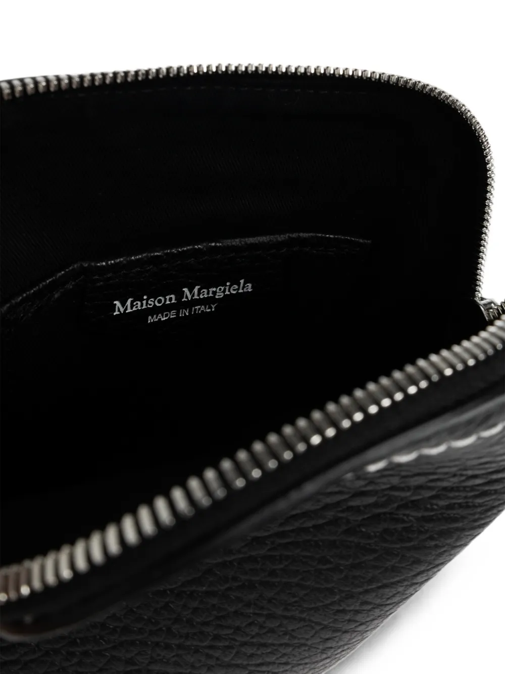 Maison Margiela 5AC toilettas van bewerkt leer Zwart