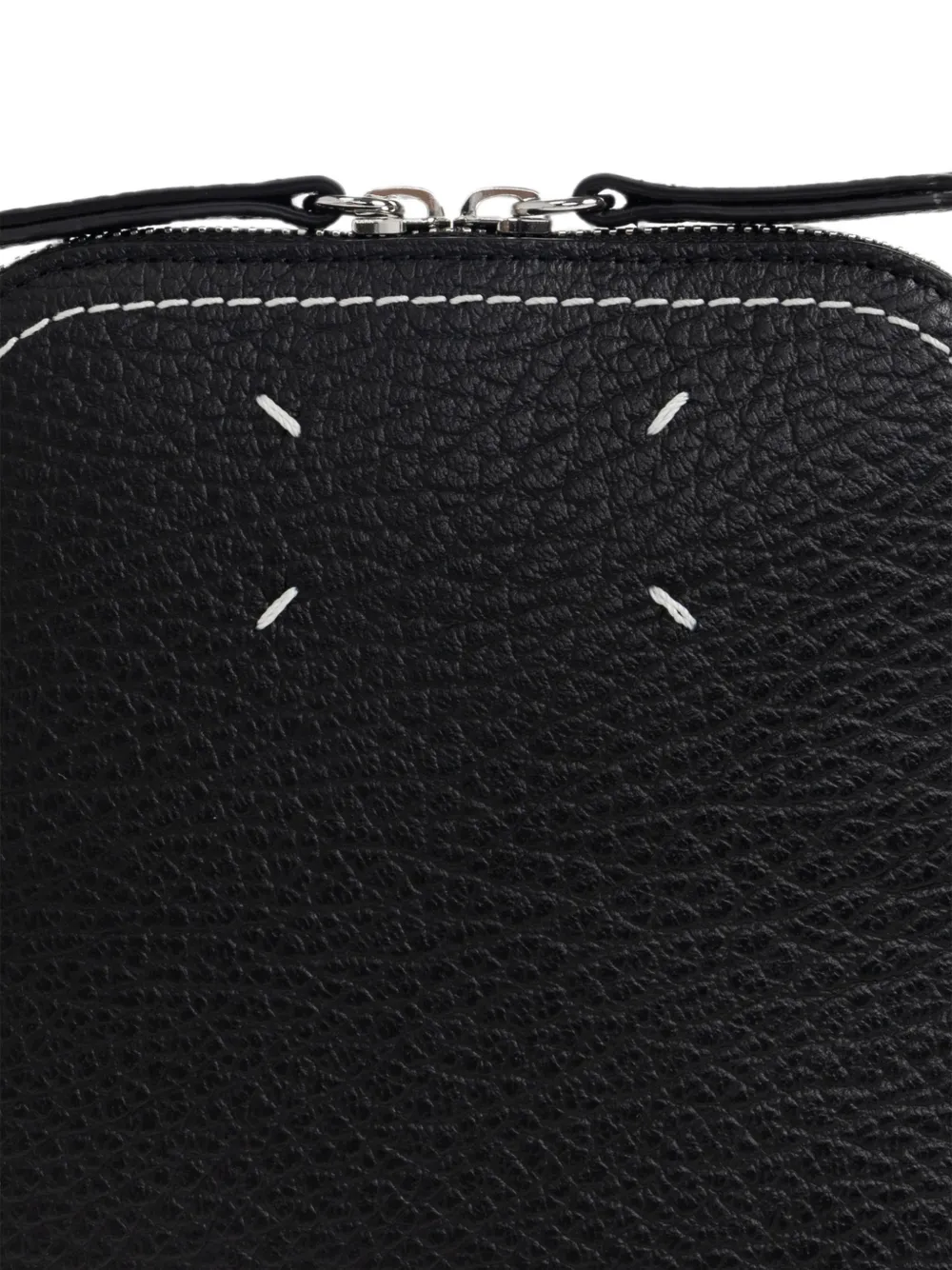 Maison Margiela 5AC toilettas van bewerkt leer Zwart