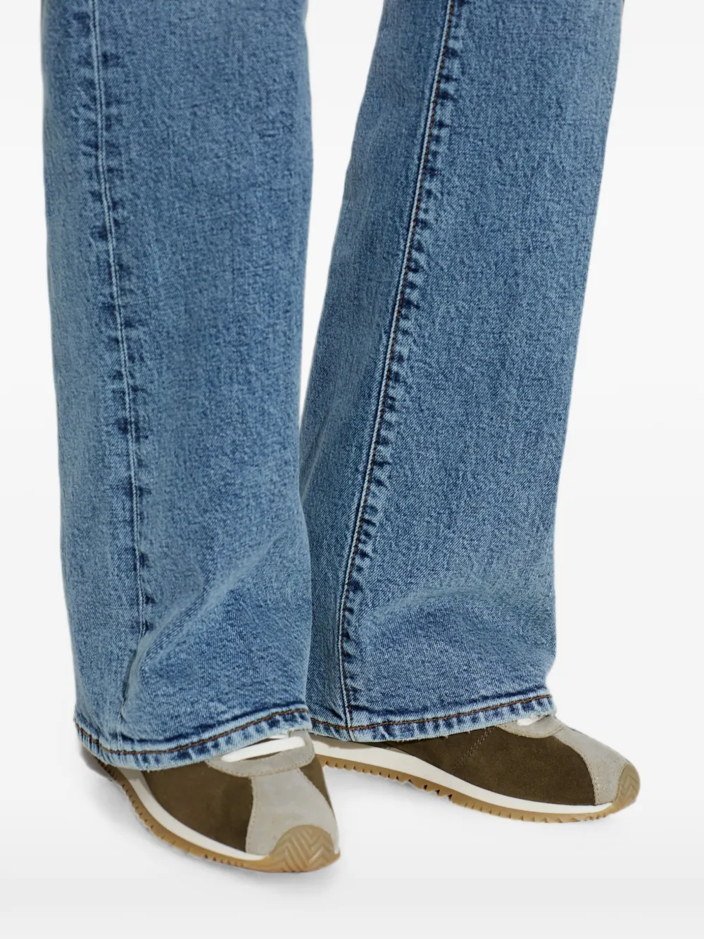 Michael Kors Rhodes leren sneakers met vlakken Groen