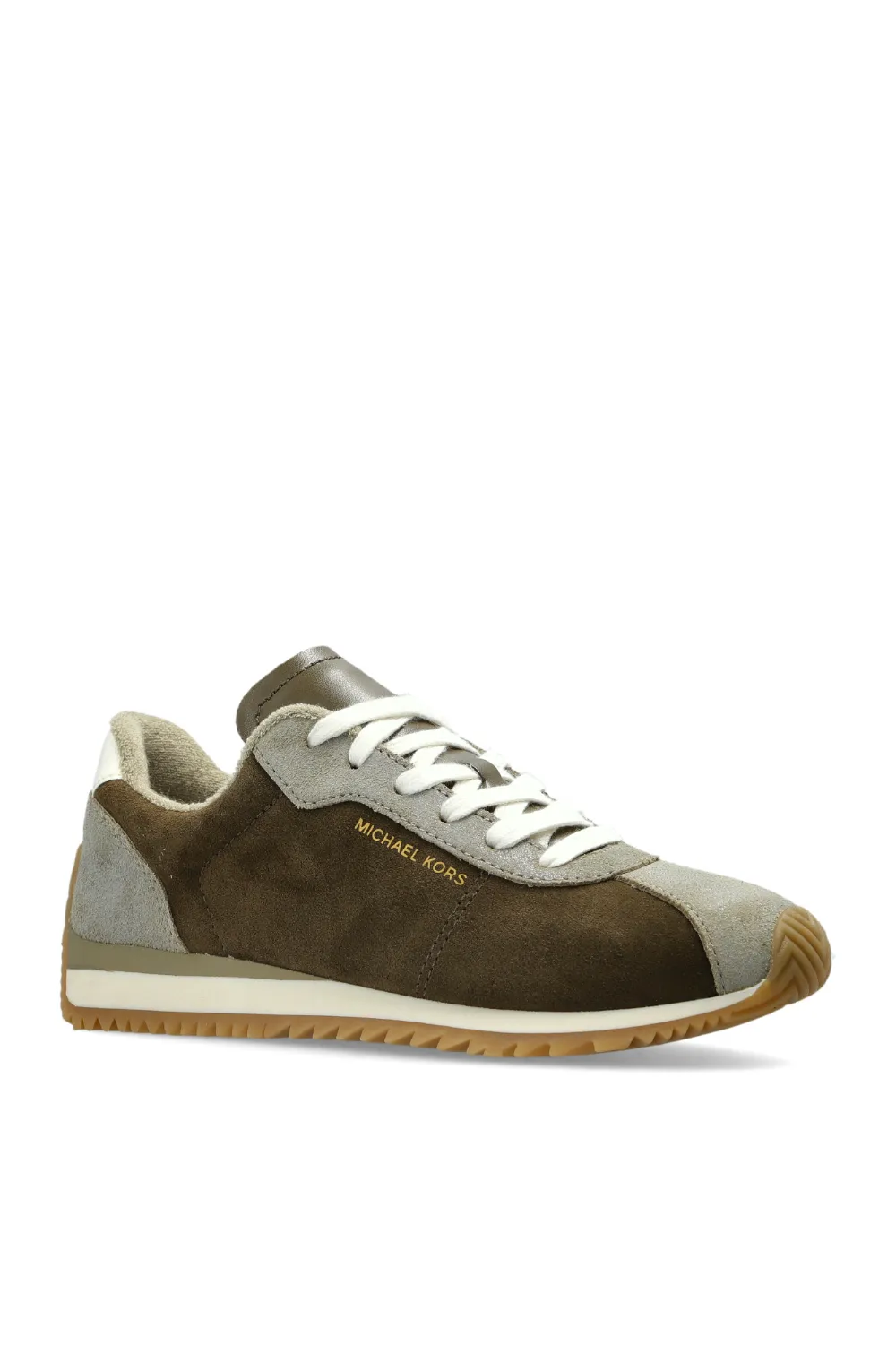 Michael Kors Rhodes leren sneakers met vlakken Groen