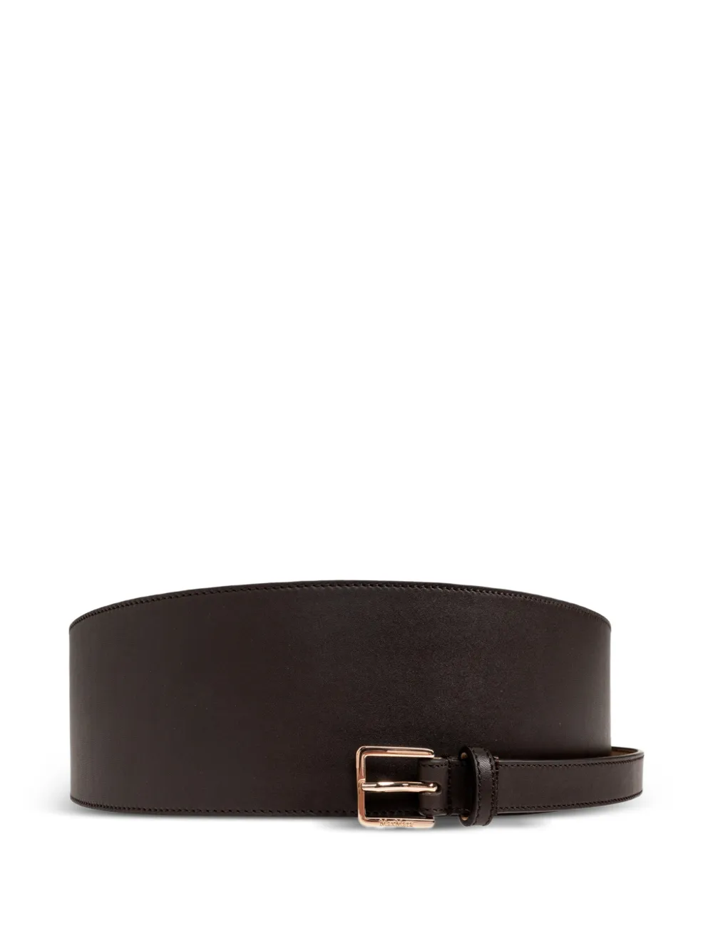 Max Mara Cintura Mulino con placca logo - Marrone