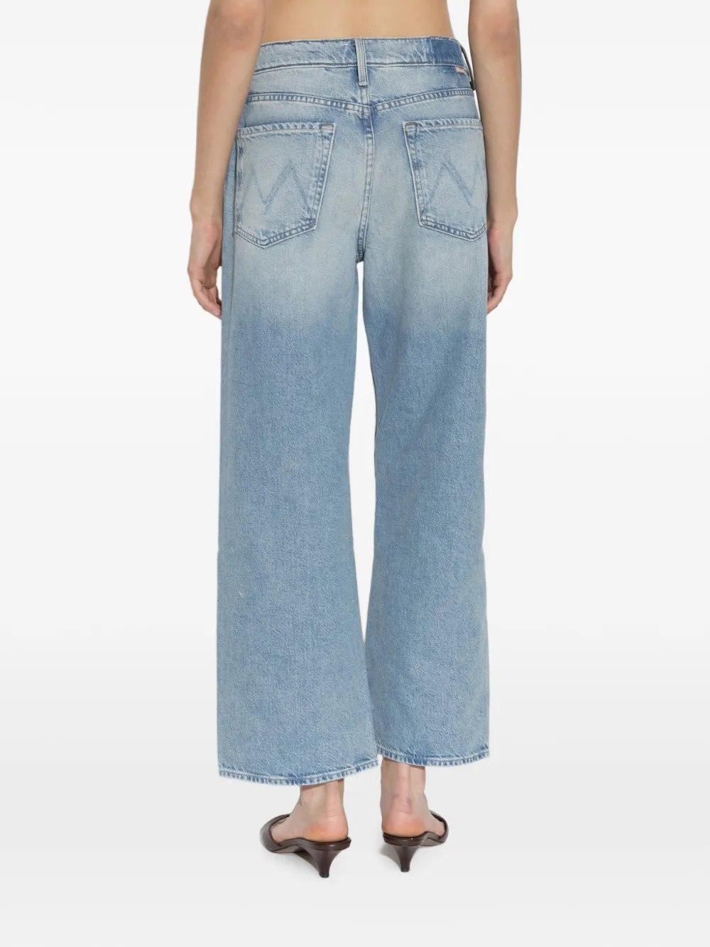 MOTHER The Dodger Flood jeans met wijde pijpen en vervaagd effect Blauw