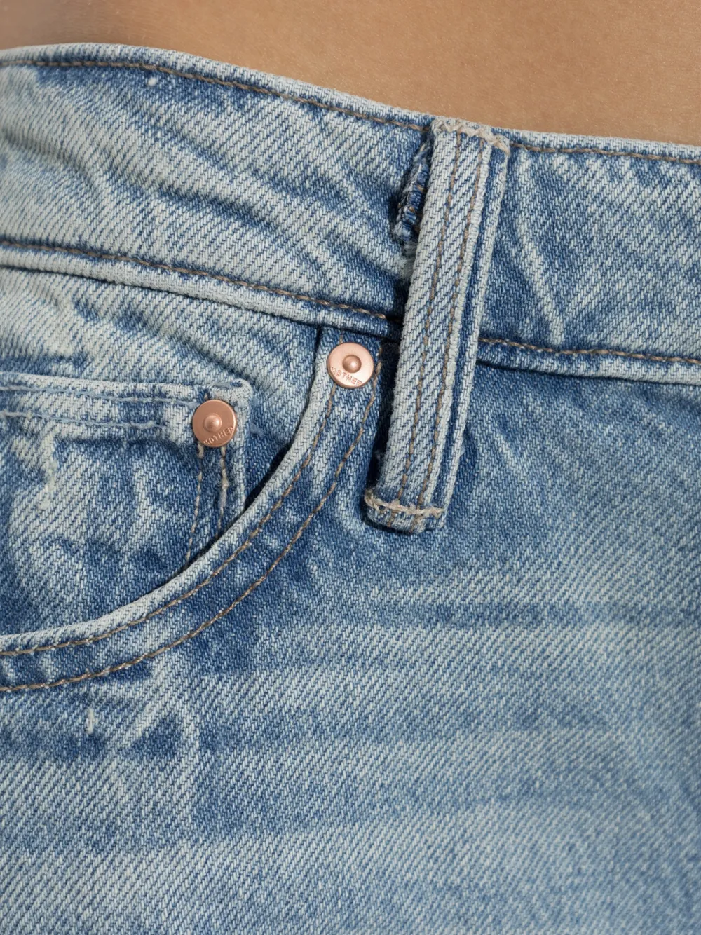 MOTHER The Dodger Flood jeans met wijde pijpen en vervaagd effect Blauw