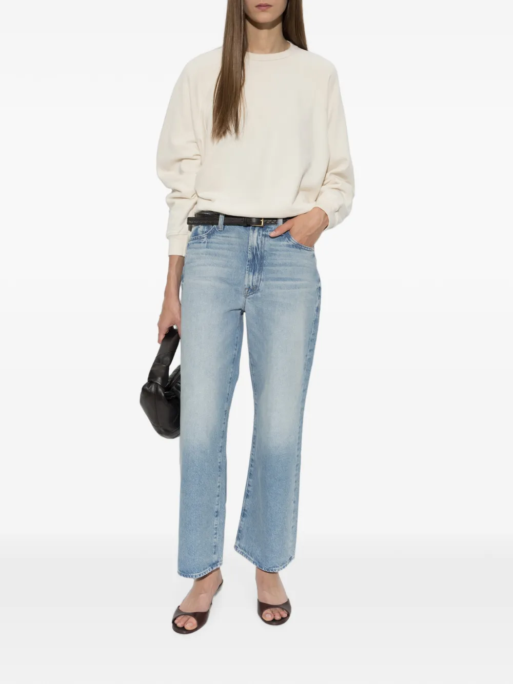 MOTHER The Dodger Flood jeans met wijde pijpen en vervaagd effect Blauw