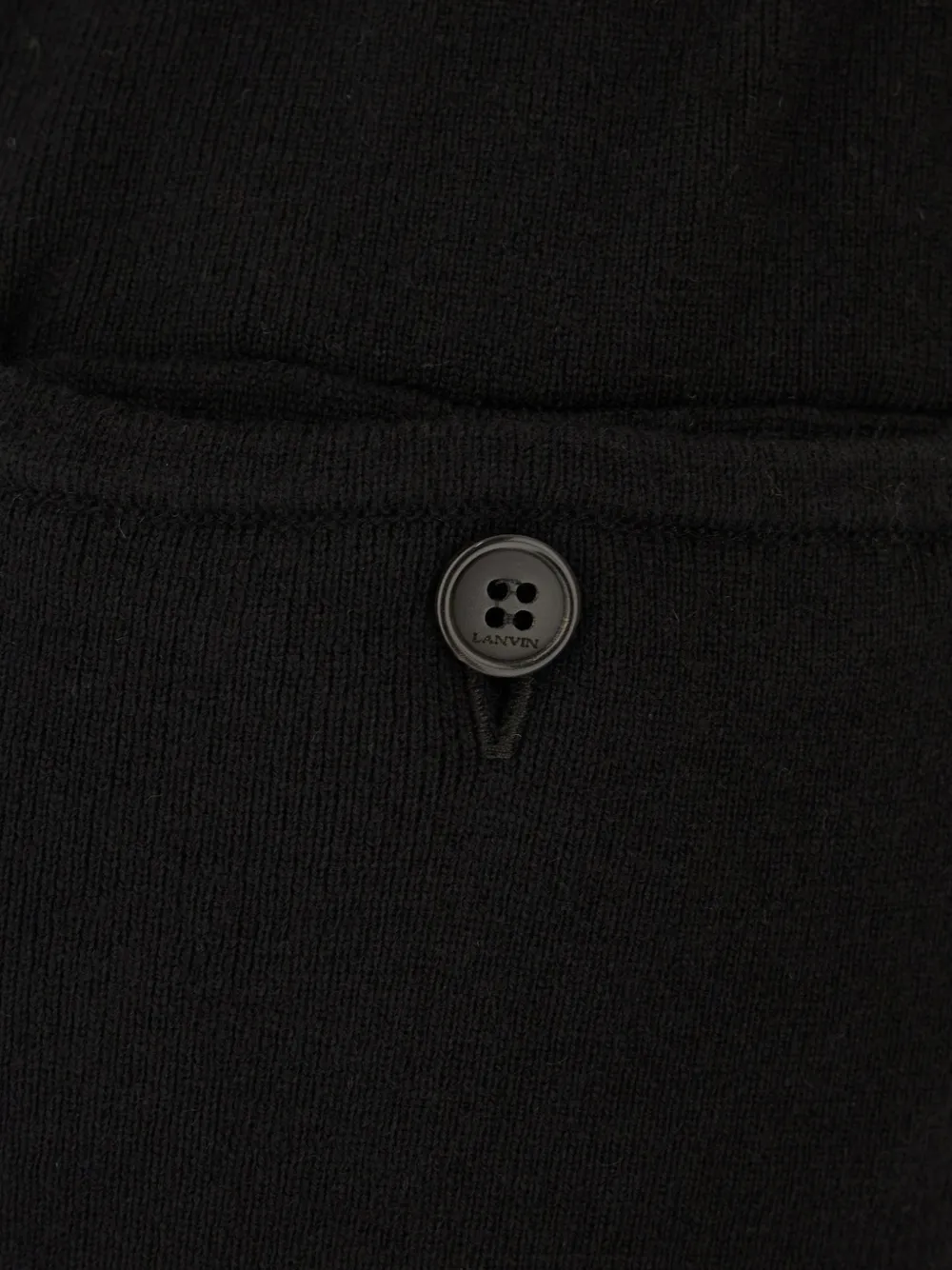 Lanvin Wollen broek met elastisch trekkoord Zwart