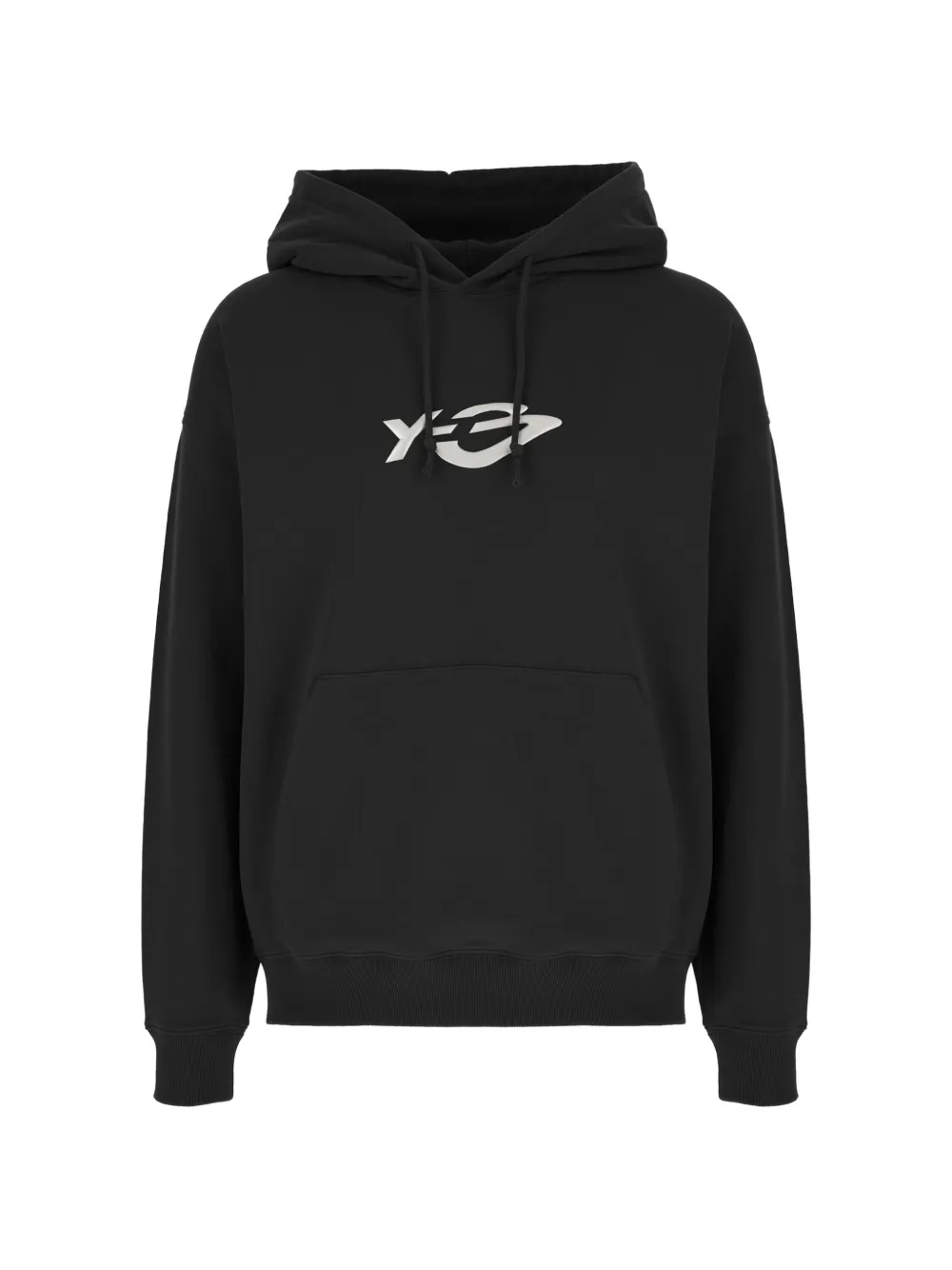 adidas logo-print drawstring hoodie - Nero