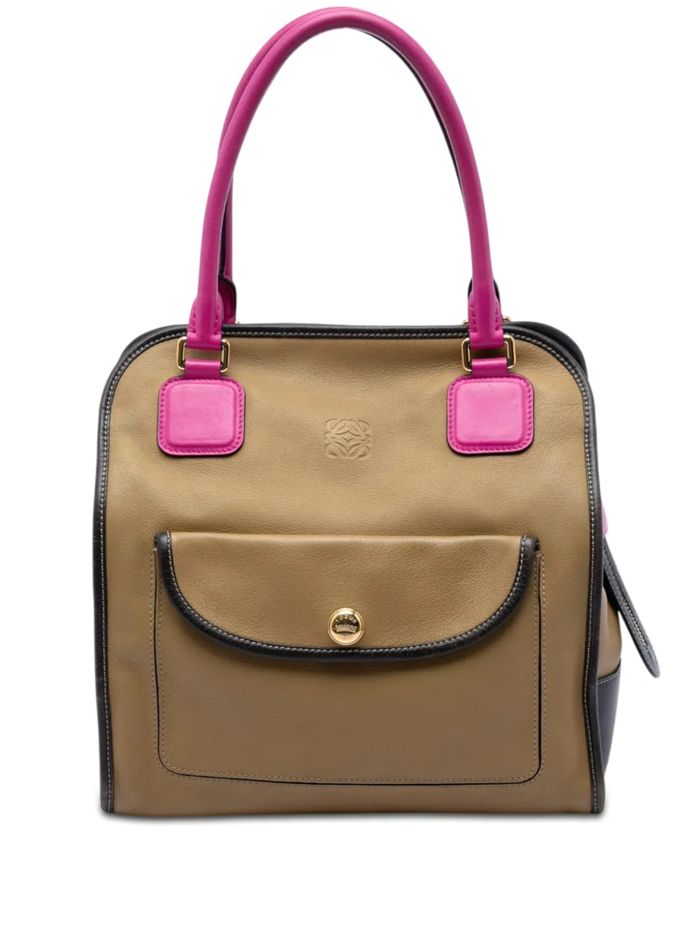 Loewe Pre-Owned 2000-2020 Tricolor Leather Anagram handbag - Marrone