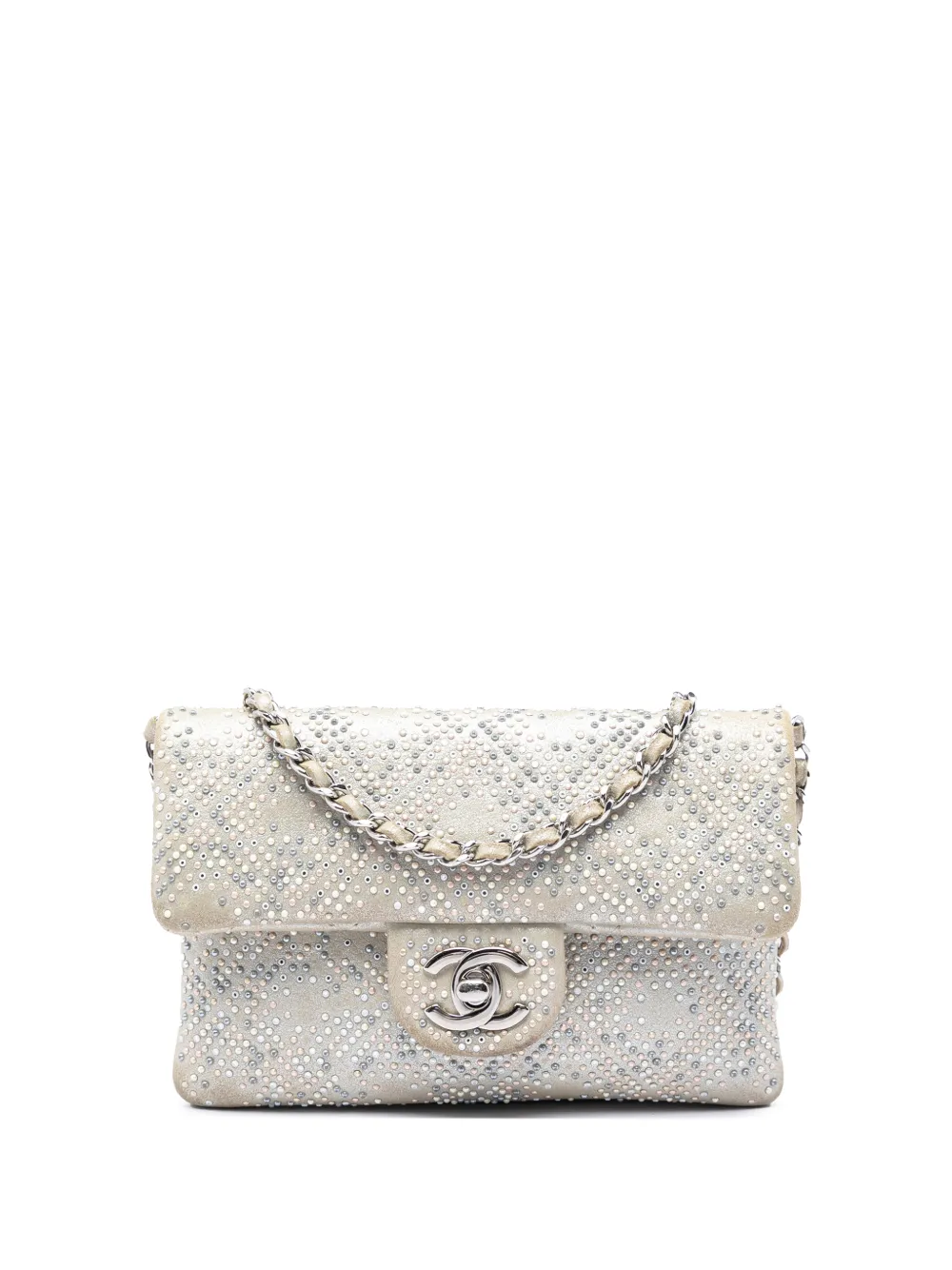 CHANEL Pre-Owned 2012-2013 Mini Suede Beaded Mineral Nights Flap crossbody bag - Toni neutri