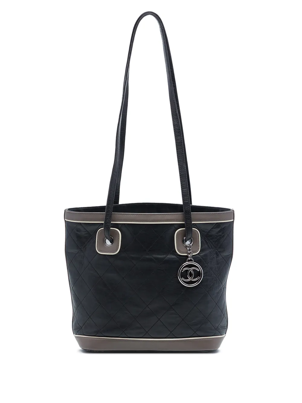 CHANEL Pre-Owned 2006-2008 CC Quilted Lambskin Country Club tote bag - Nero