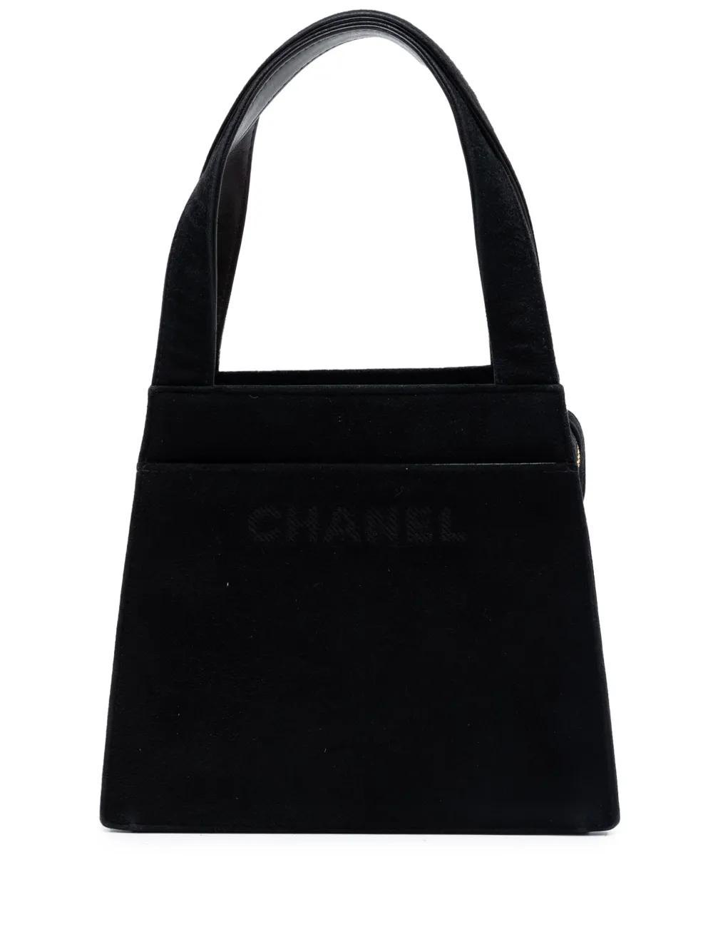 CHANEL Pre-Owned 1997-1999 Suede Logo handbag - Black