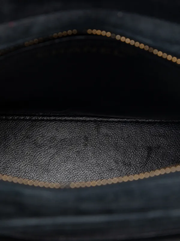 CHANEL Pre-Owned 1997-1999 スエード ロゴ ハンドバッグ | ブラック
