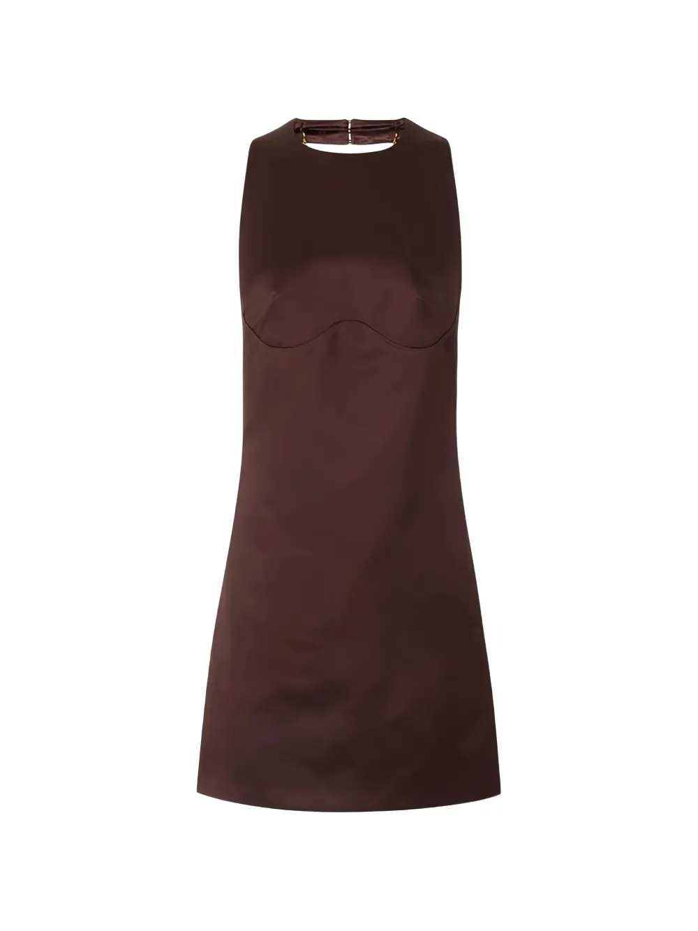 Elisabetta Franchi halterneck chain-link mini dress - Marrone