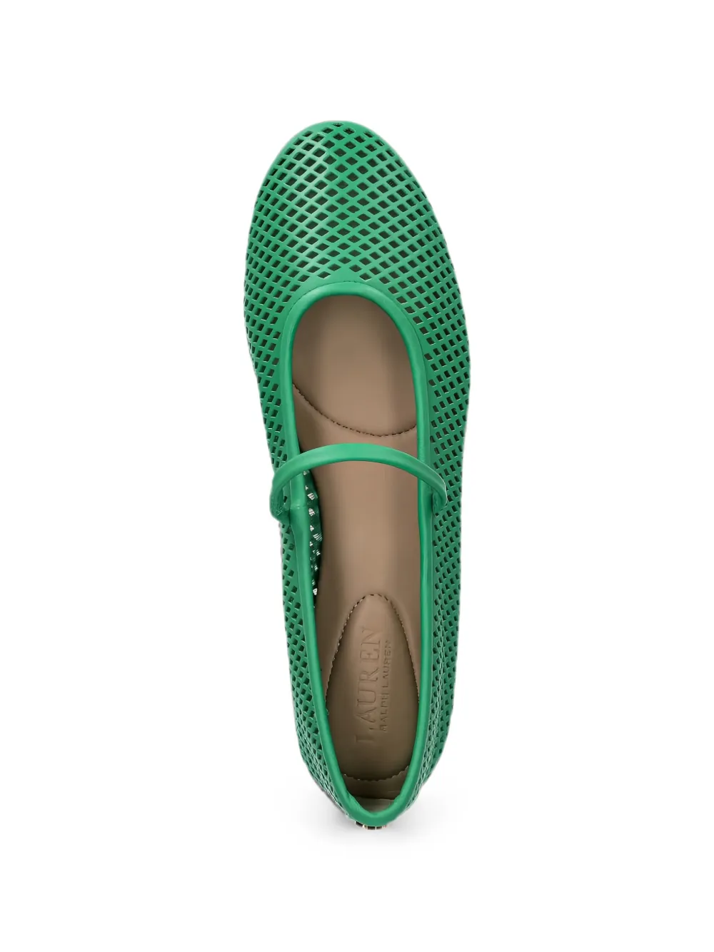 Lauren Ralph Lauren Jayna perforated ballet flats Groen