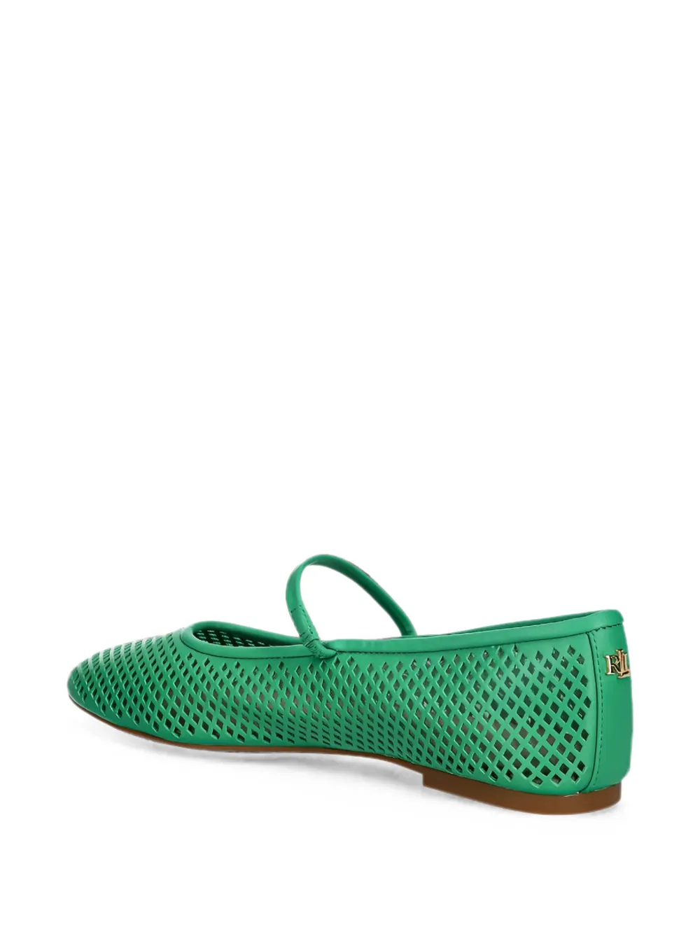 Lauren Ralph Lauren Jayna perforated ballet flats Groen