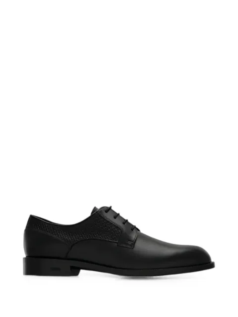 BOSS micro-pattern leather Derby shoes