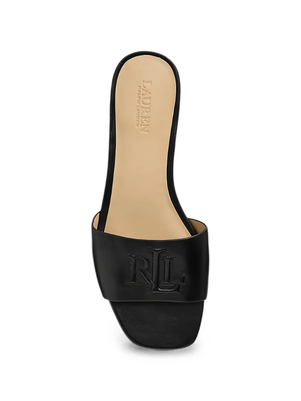 Lauren Ralph Lauren Everley logo-embroidered sandals Zwart
