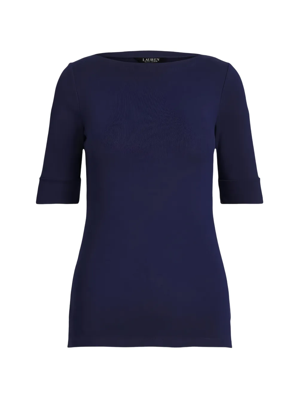 Lauren Ralph Lauren boat-neck elbow-sleeve T-shirt - Blu