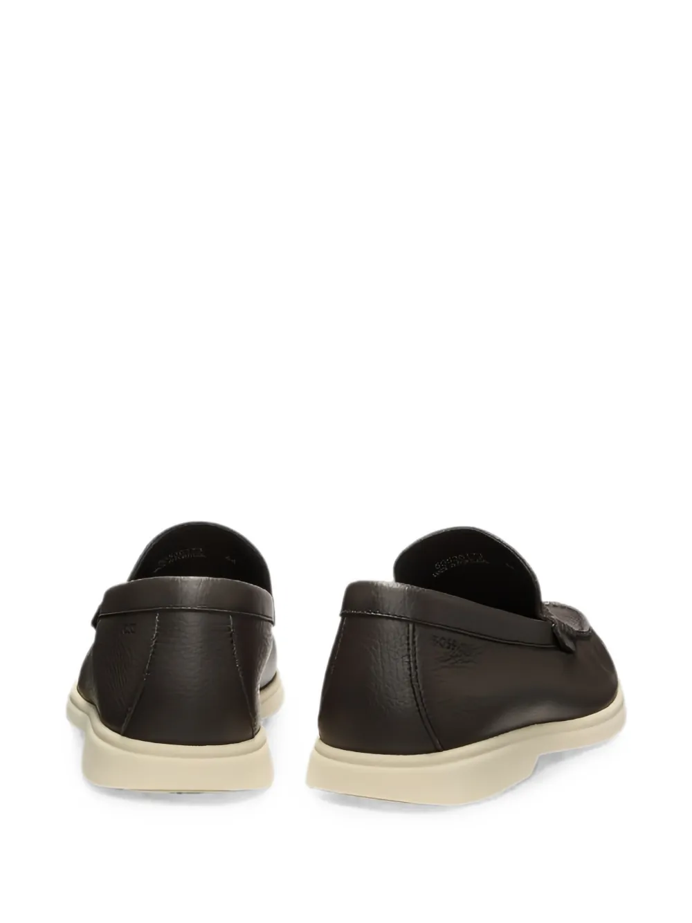BOSS Leren loafers Bruin