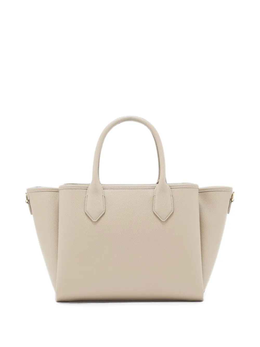 Emporio Armani Kleine shopper met palmellato-afwerking en logopatch Beige