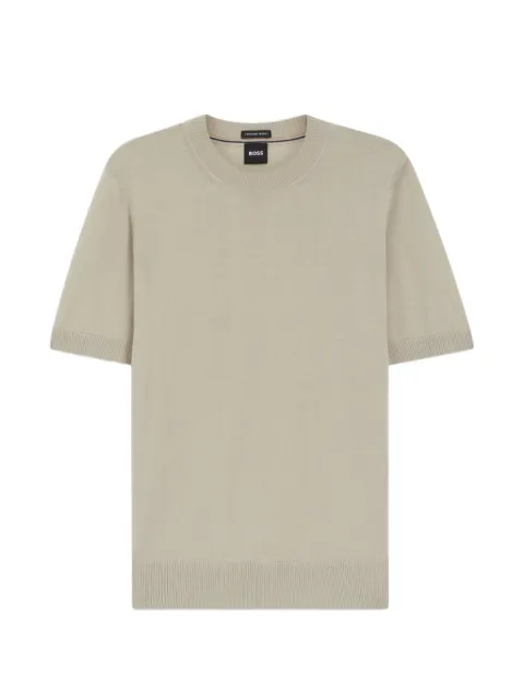 BOSS short-sleeve virgin-wool T-shirt