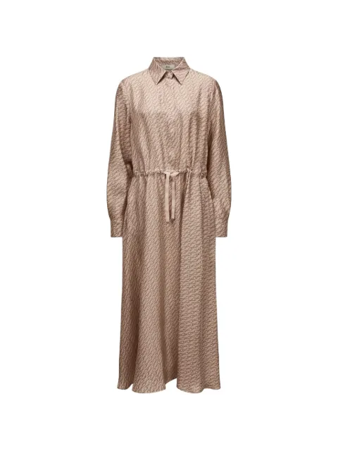 Herno hook-print silk shirt dress