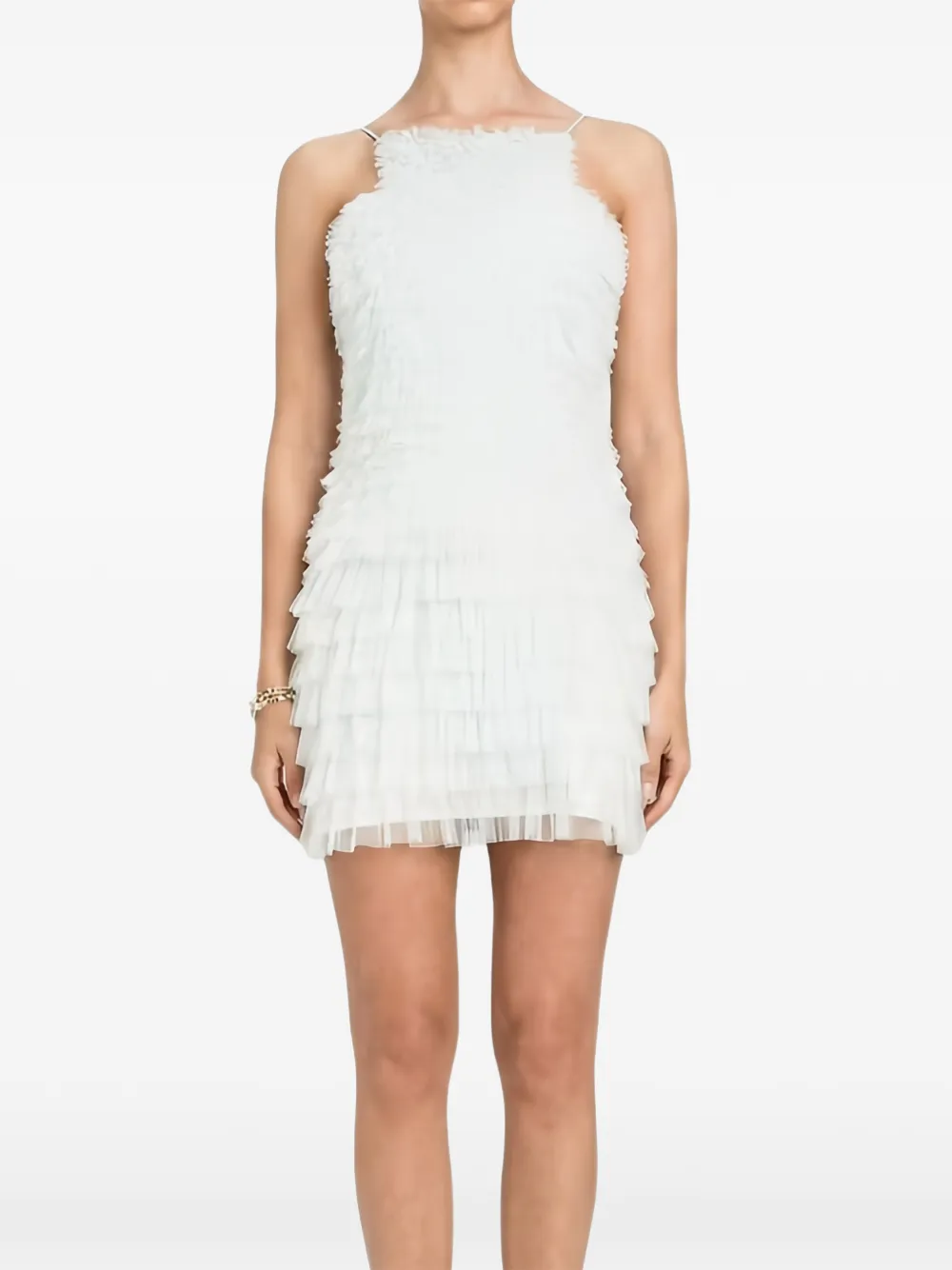 TWINSET ruffled mini dress - Blau