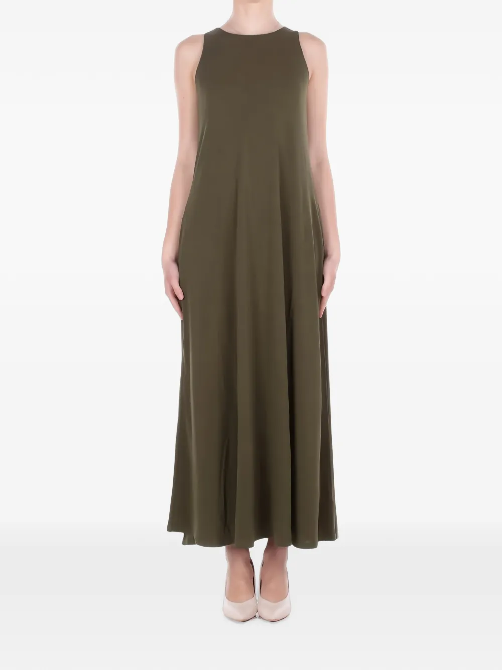 Max Mara elasticated-underbust jersey maxi dress - Green