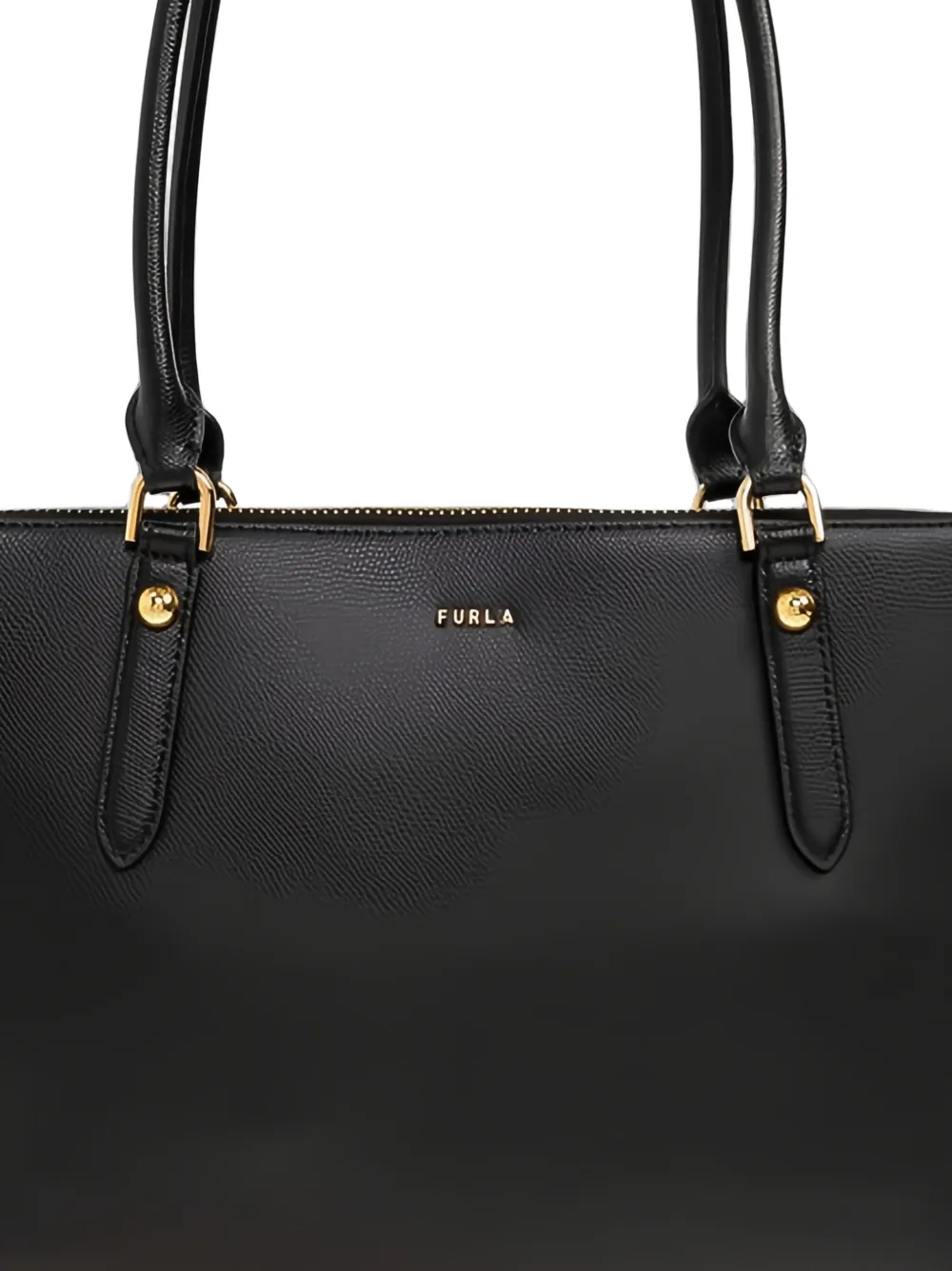 Furla Shopper van bewerkt leer Zwart