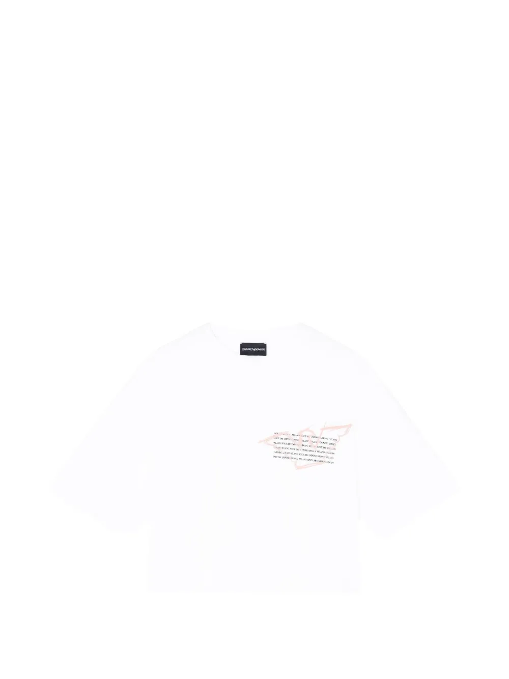 Emporio Armani logo-print cropped T-shirt - Bianco