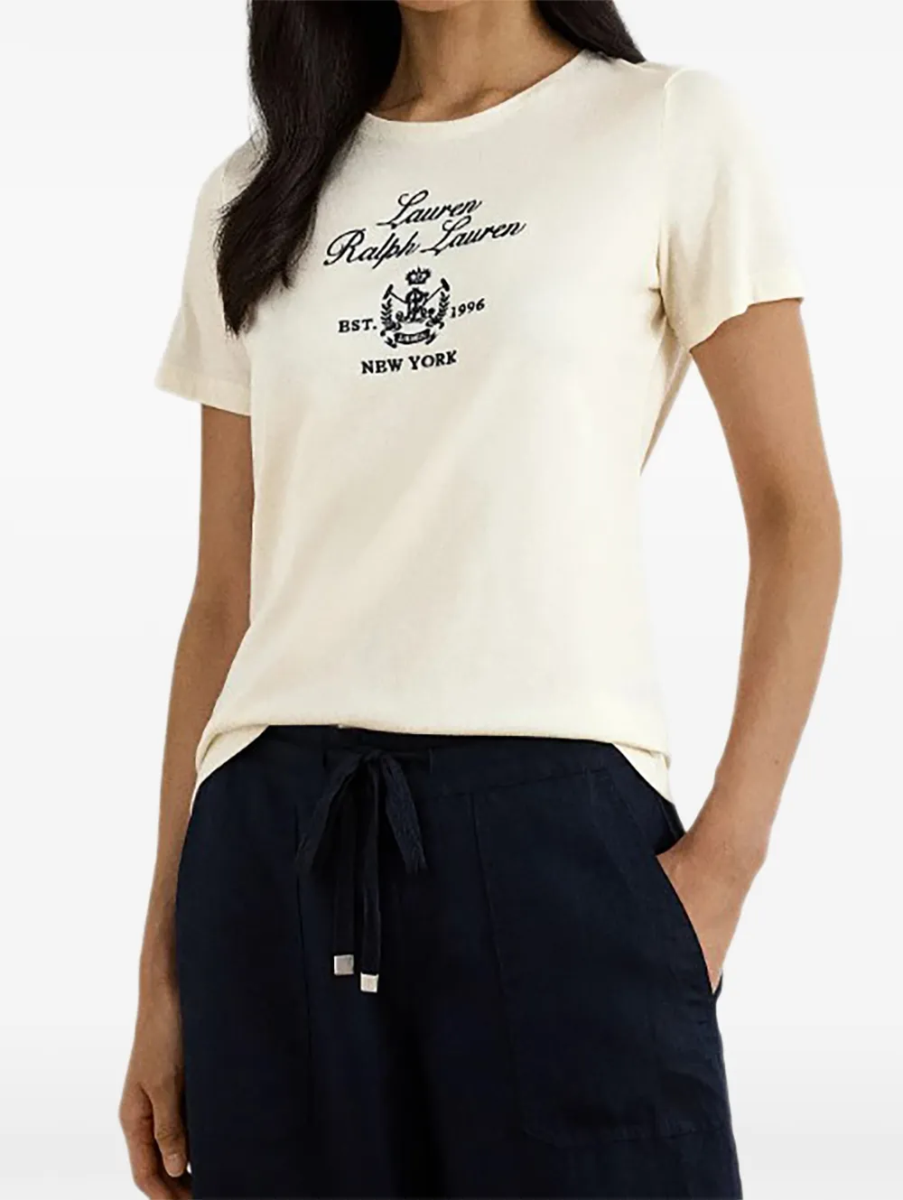 Lauren Ralph Lauren T-shirt met logoprint Beige