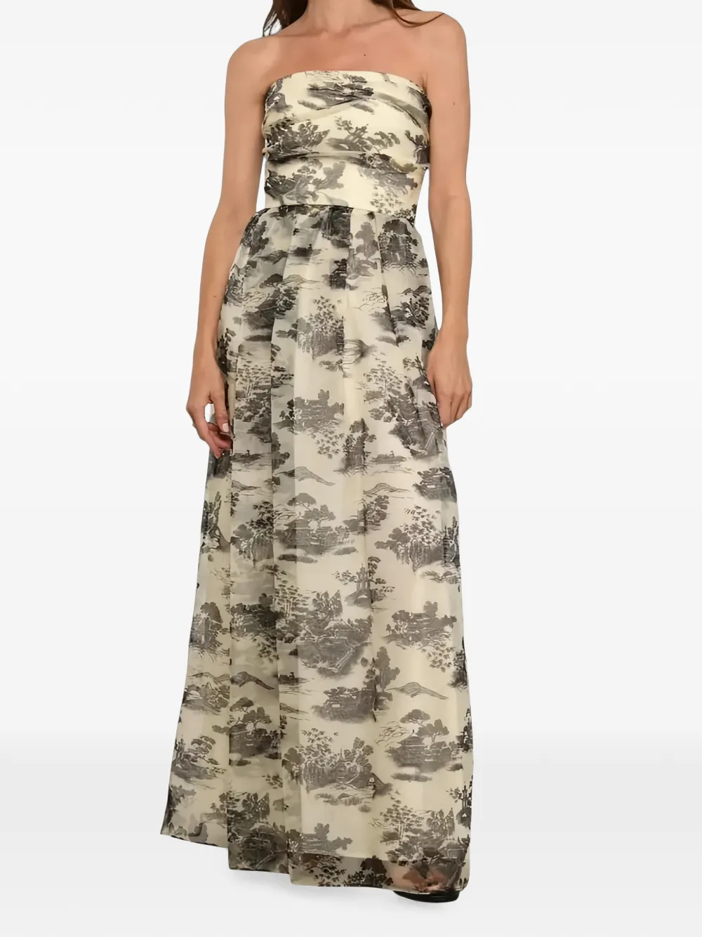 Max Mara strapless maxi dress - Neutrals